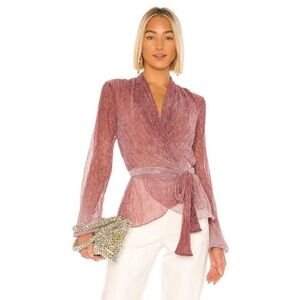NWOT PatBO Lurex Wrap Top XS